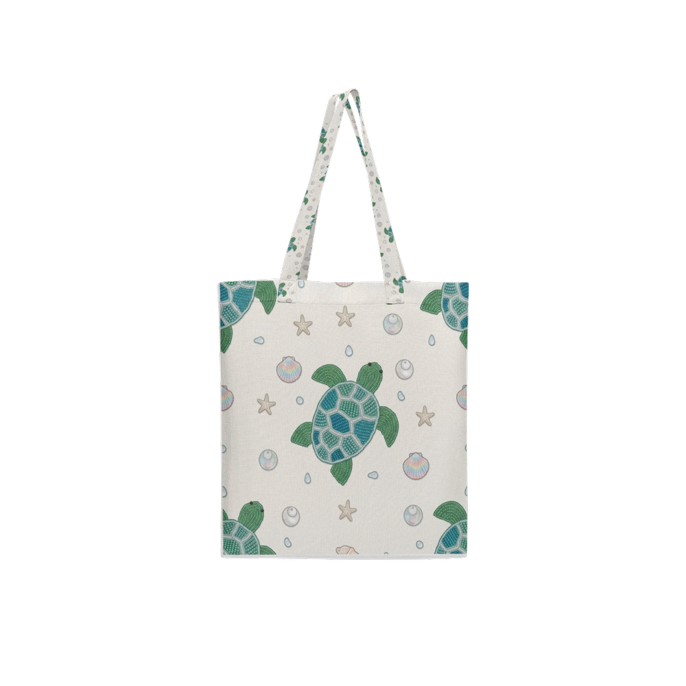"Coastal Turtle" Luxe Recycled Tote Bag | Selene Luxe