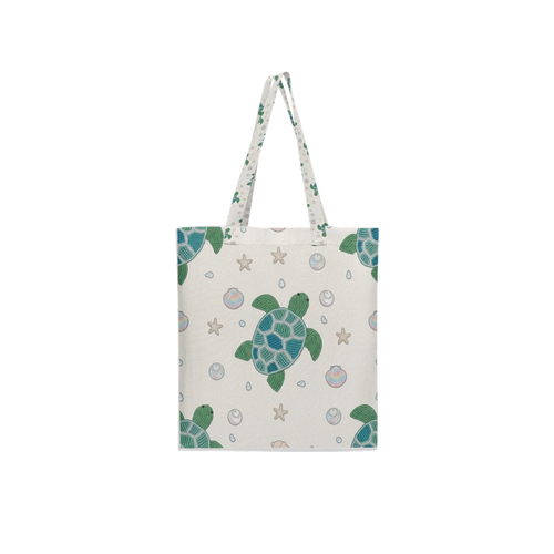"Coastal Turtle" Luxe Recycled Tote Bag | Selene Luxe